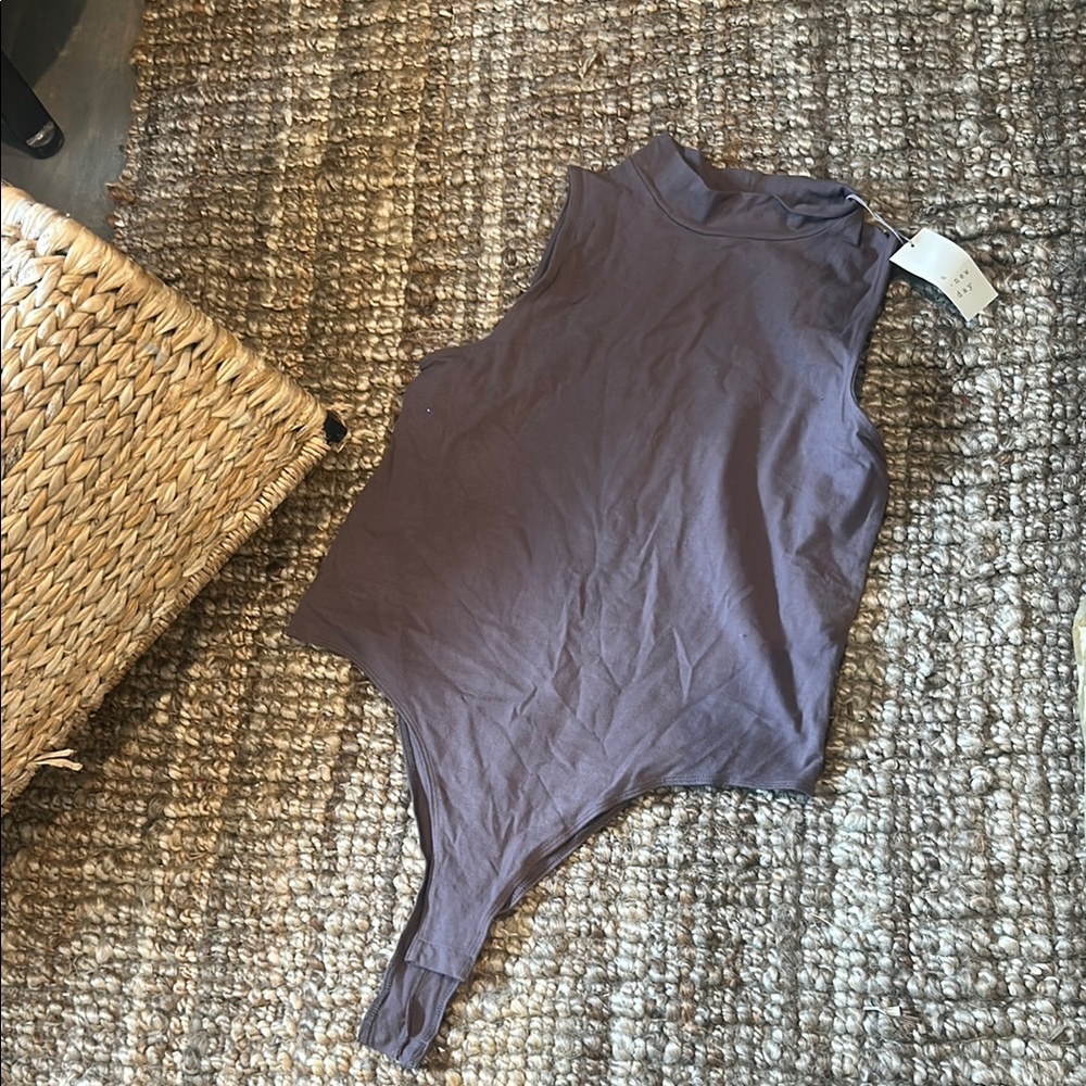 NWT A New Day Taupe High-Neck Bodysuit Size XL